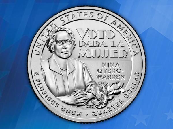 Coin featuring Nina Otero-Warren