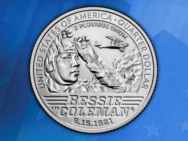 Coin featuring Bessie Coleman