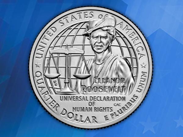 Coin featuring Eleanor Roosevelt