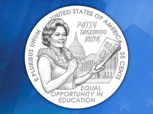 Coin featuring Patsy Takemoto Mink