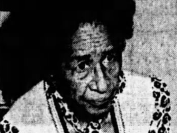 Black and white photograph of woman 