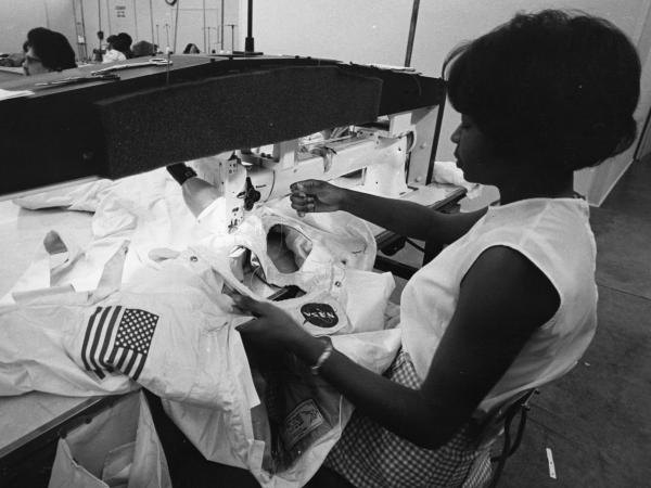 Woman sewing 
