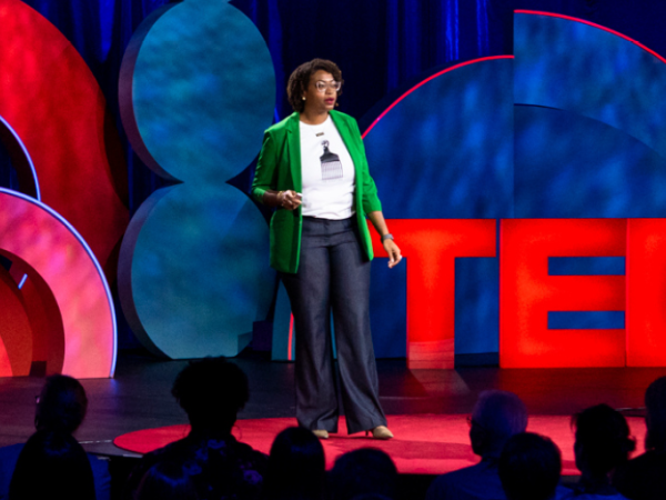 Ariana Curtis speaking at TED Women 2018