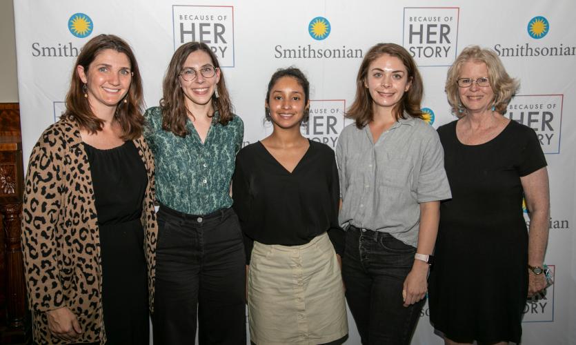5 women standing together for a photo