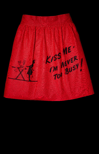 Kiss Me, I'm Never Busy Skirt