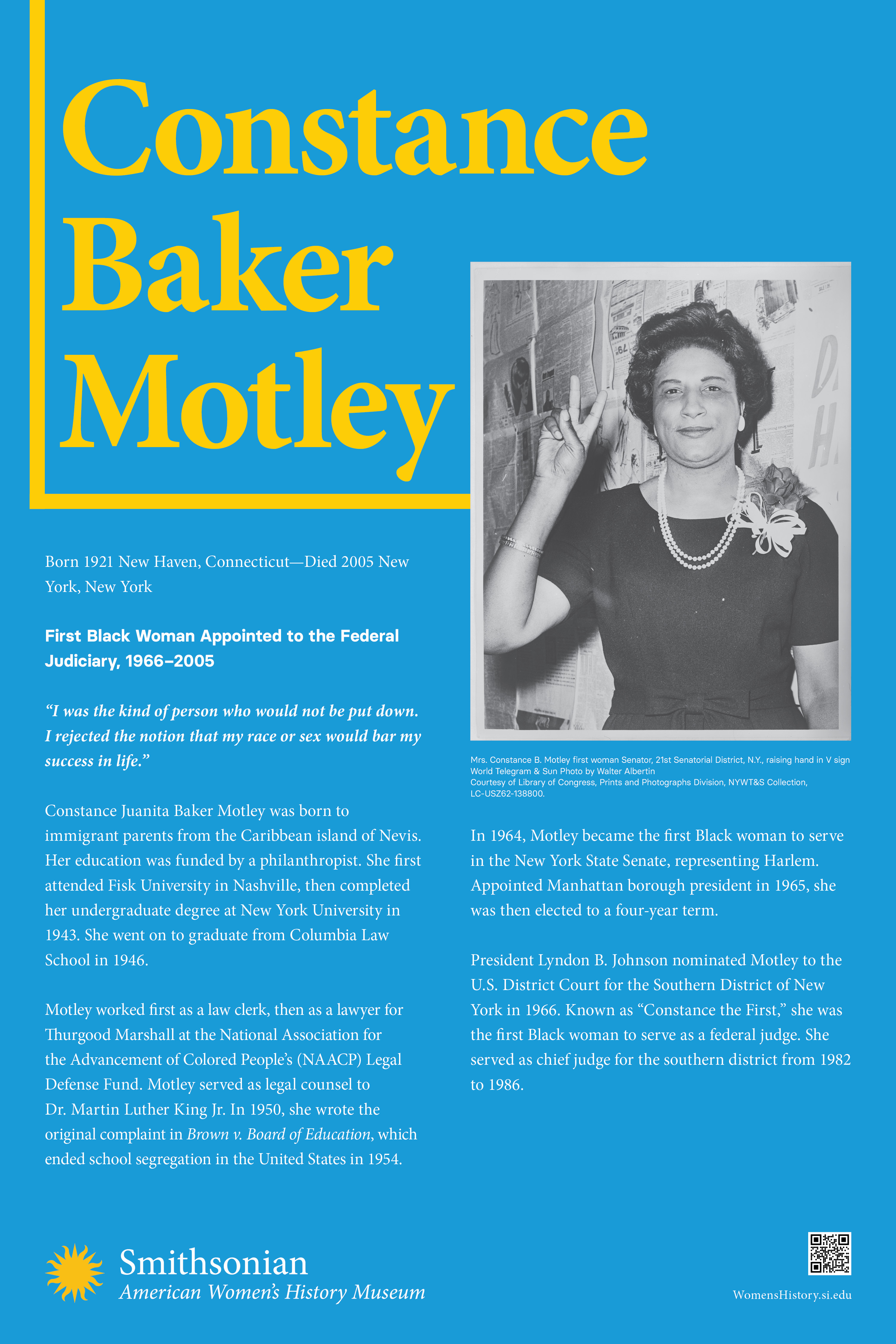 Constance Baker Motley poster